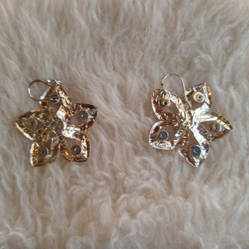 Multi Gemstone Star Earrings - Picture 4 of 7